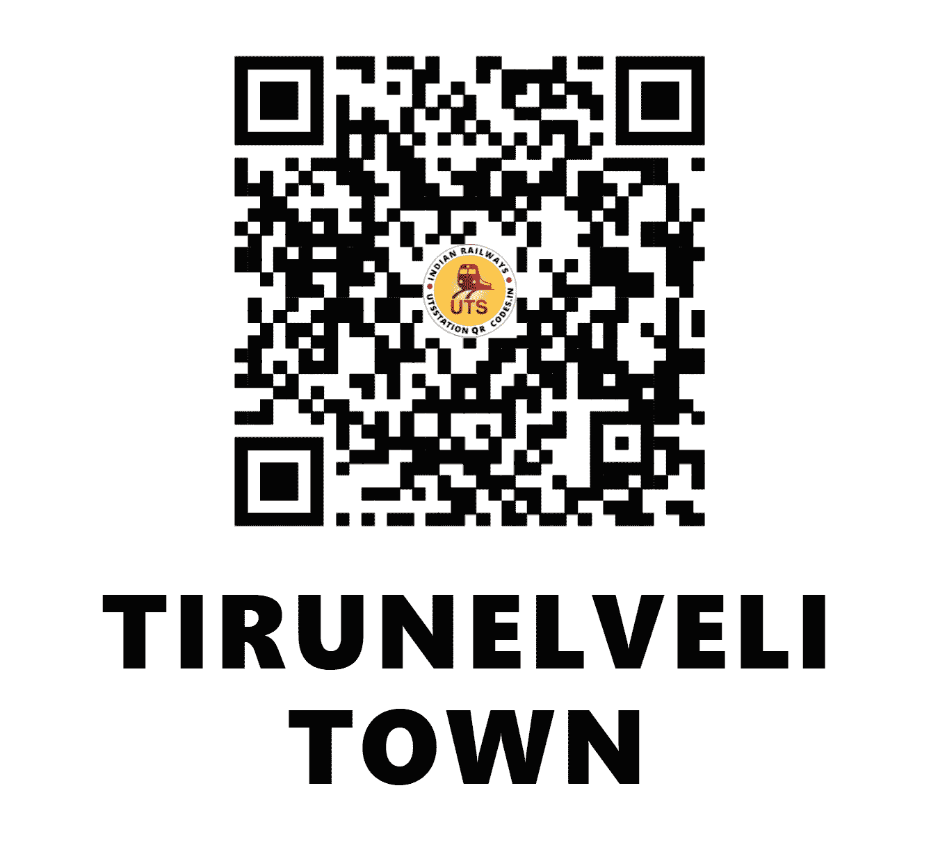 UTS QR Code for TIRUNELVELI TOWN - TYT - SR (TAMIL NADU)